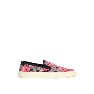 Pink Cotton Platform Sneakers