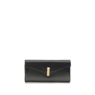 Black Leather Clutch Bag