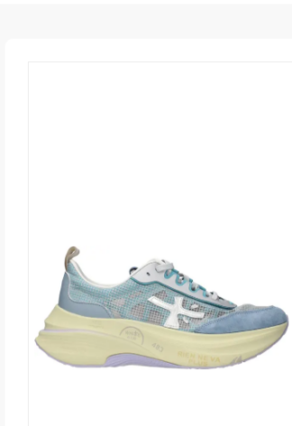 Light Blue Fabric Sneakers