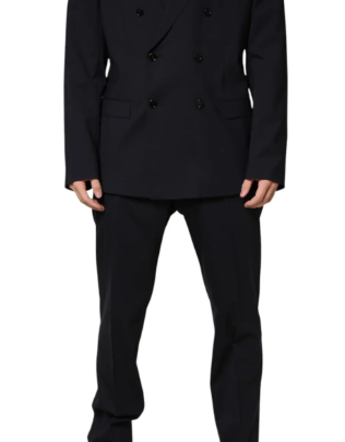 Blue MARTINI Double-Breasted 2-Piece Men’s Suit