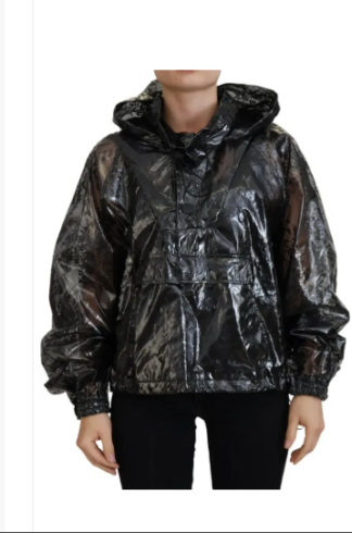 Dolce & Gabbana  Black Nylon Rain Coat