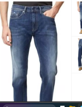 GAS Blue Cotton Slim Fit Jeans
