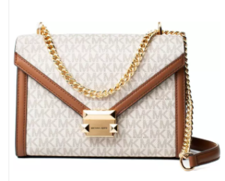 Michael Kors Beige Canvas Shoulder Bag