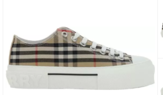 Burberry  Brown Rubber Low Top Sneakers