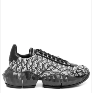 Jimmy Choo  Black Calfskin Chunky Sneakers