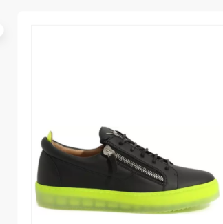 Giuseppe Zanotti  Black Calfskin Low Top Sneakers