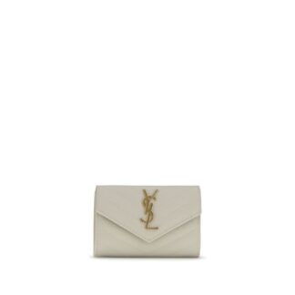 Beige Calf Leather Bos Taurus Wallet