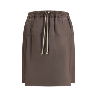 Brown Polyester Bermuda Shorts