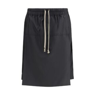 Black Polyester Bermuda Shorts