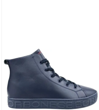 Borbonese  Blue Genuine Leather Men Sneaker