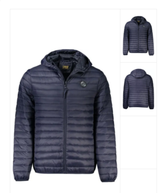 Cavalli Class  Blue Polyamide Shell Jacket