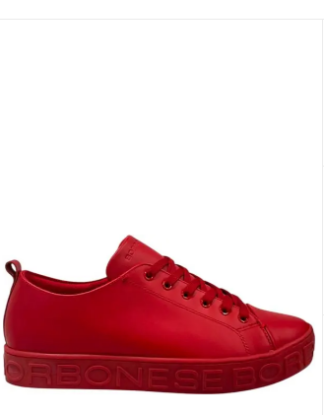 Borbonese  Red Leather Men Sneaker