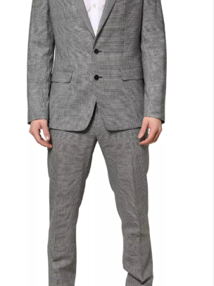 Dolce & Gabbana  Gray MARTINI Single Breasted Formal 2PC Suit