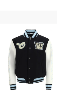 Off-White  Black Wool Bomber