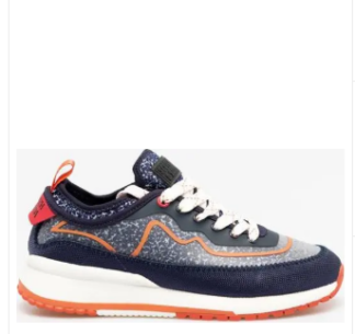 Scotch & Soda  Navy Blue Nylon Athletic Sneakers