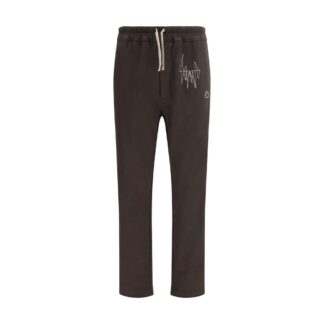 Brown Cotton Athletic Pants