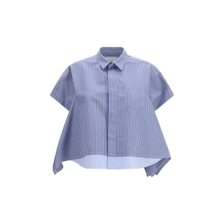 Blue Cotton Shortsleeve Shirt