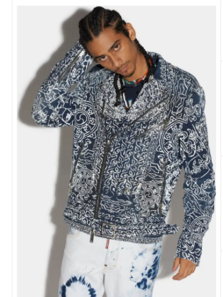 Dsquared²  Blue Fibres Biker Jacket