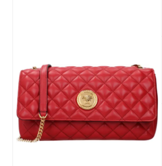 Bags Shoulder Bags Women Versace Versace  Red Leather Shoulder Bag