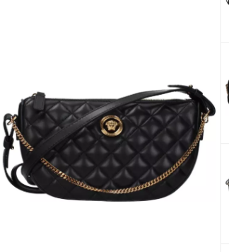 Versace  Black Leather Handbag