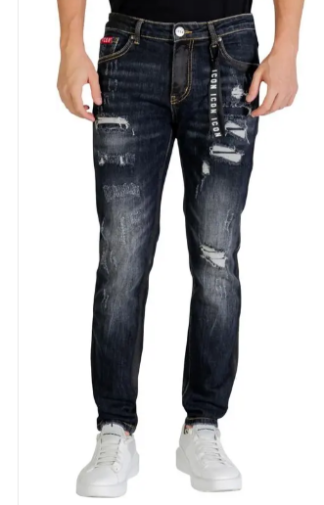 Icon  Blue Cotton Skinny Jeans